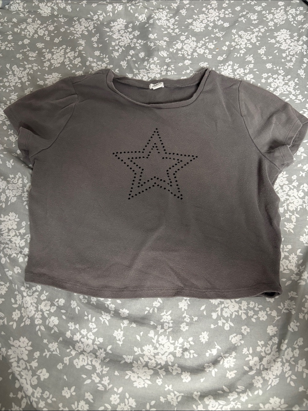 Garage Gray Short-Sleeve Tee with Studded Star
